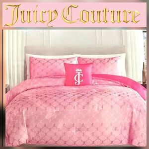 Juicy Couture Home Cristal Collection JC Logo 4-PC Satin Bed Set